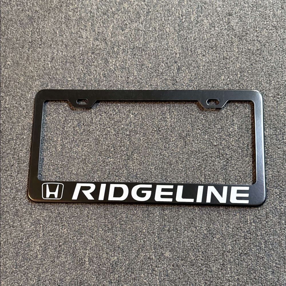 Honda Ridgeline Black Metal License Plate Frame